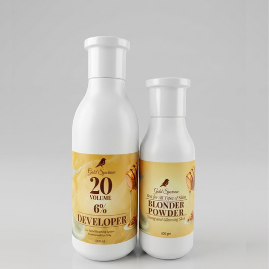 Gold Sparrow Honey & Milk Skin Polish- 20 Volume 6% Developer & Blonder Powder