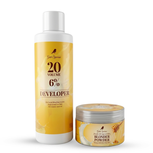 Gold Sparrow Honey & Milk Developer 20 Vol and Blonder Powder Set