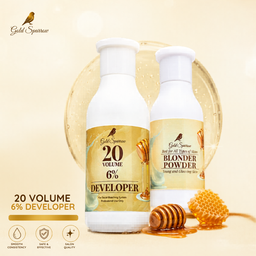 Gold Sparrow Honey & Milk Skin Polish- 20 Volume 6% Developer & Blonder Powder