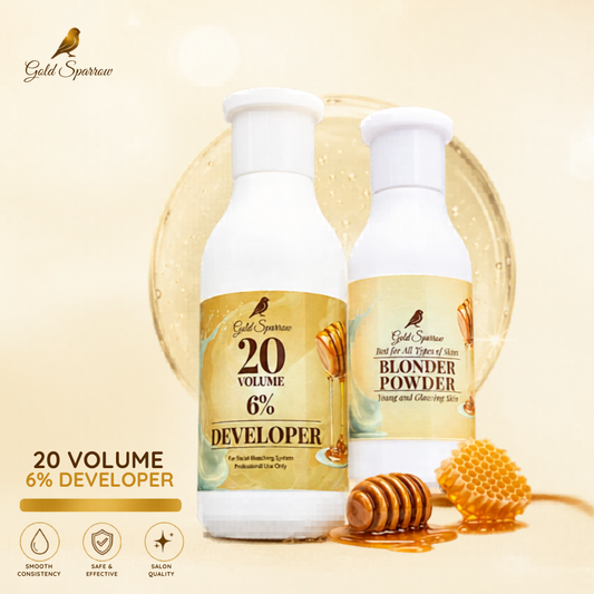 Gold Sparrow Honey & Milk Skin Polish- 20 Volume 6% Developer & Blonder Powder